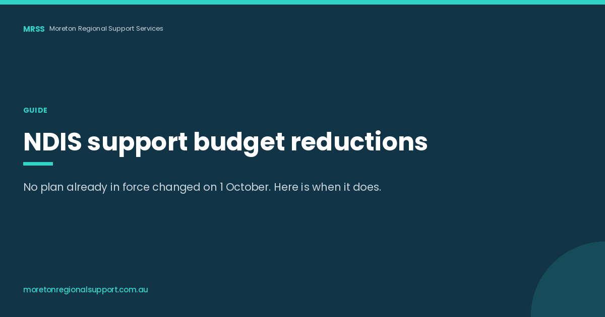 NDIS support budget reductions from 1 October 2026: what providers need to do