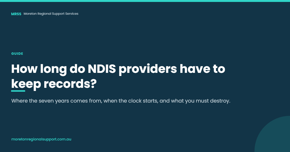 How long do NDIS providers have to keep records?