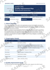 Sample NDIS Quality Improvement Plan template