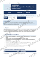 Sample NDIS Audit Preparation Checklist template