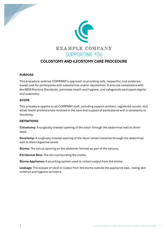 Colostomy and Ileostomy Care Procedure