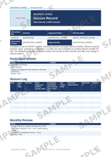 Sample NDIS Seizure Record template