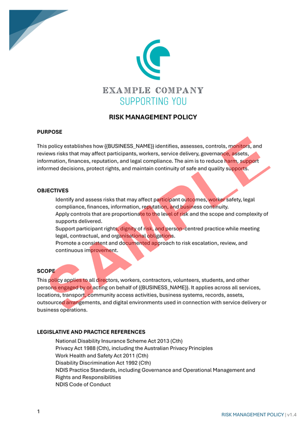 Risk Management Policy