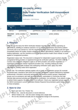 Sample NDIS Verification Self-Assessment Checklist template for sole traders