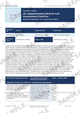Sample NDIS SIL Supplementary Module Self-Assessment Checklist template